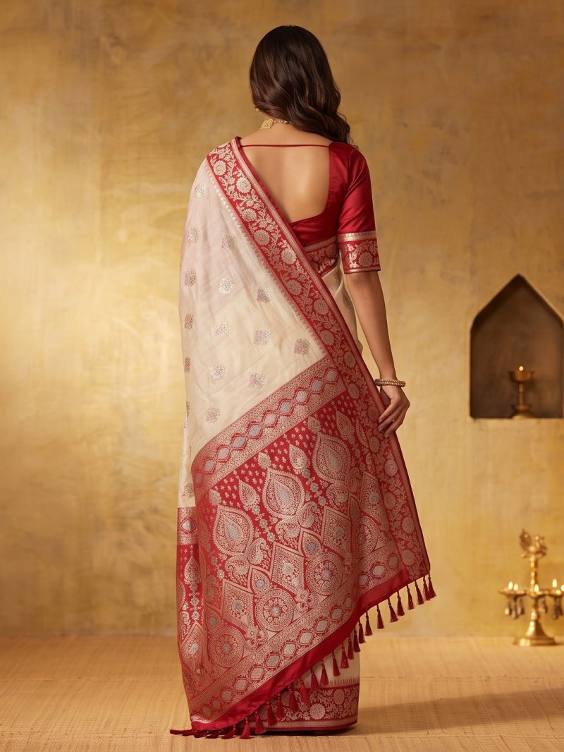 Geetanjali By Ast Silk Blend With Rich Zari Work Saree